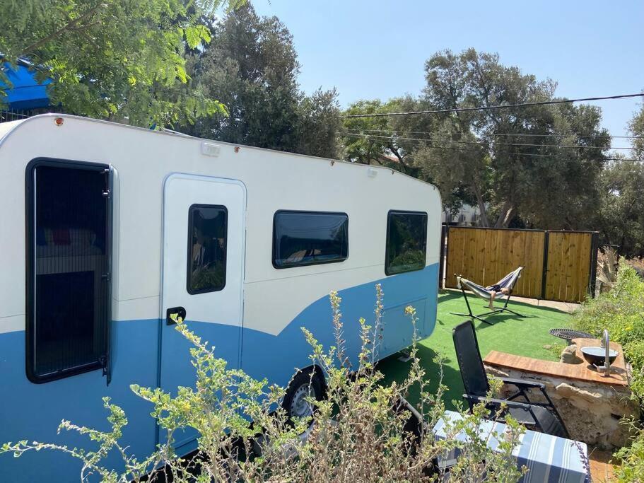 Cozy Seaview Glamping Caravan HaBonim Esterno foto