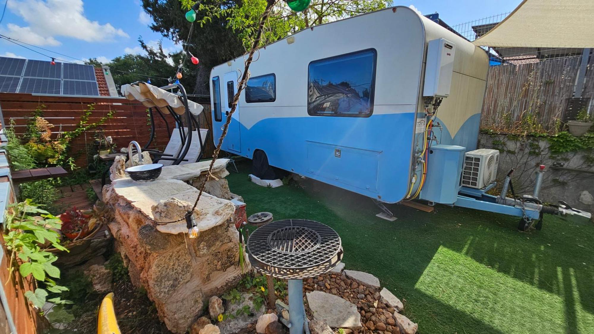 Cozy Seaview Glamping Caravan HaBonim Esterno foto