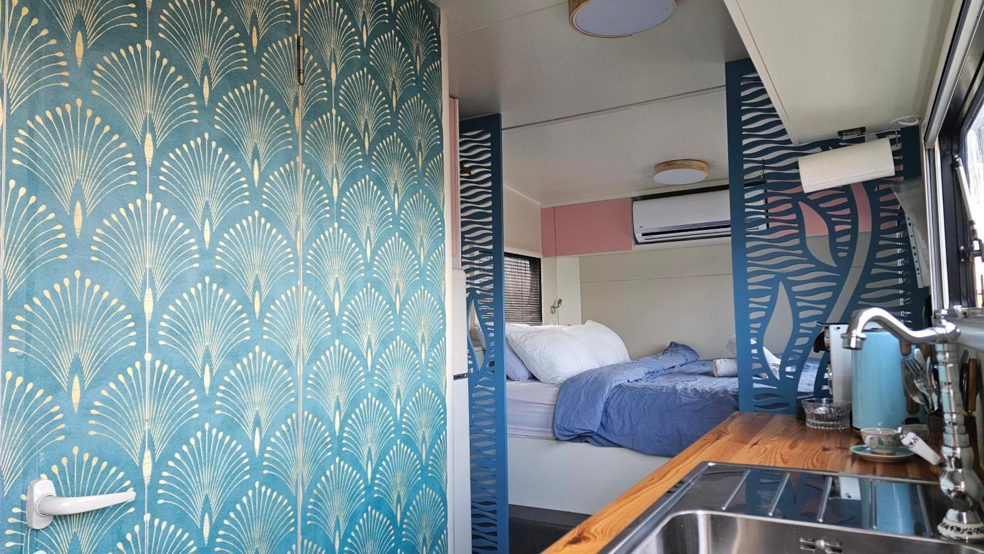 Cozy Seaview Glamping Caravan HaBonim Esterno foto